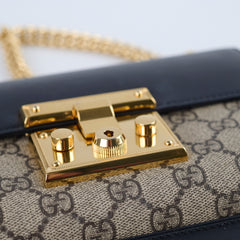 Gucci GG Surpreme Padlock Bag Black/Brown