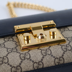 Gucci GG Surpreme Padlock Bag Black/Brown