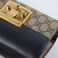 Gucci GG Surpreme Padlock Bag Black/Brown