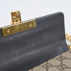 Gucci GG Surpreme Padlock Bag Black/Brown
