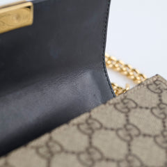 Gucci GG Surpreme Padlock Bag Black/Brown