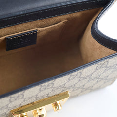 Gucci GG Surpreme Padlock Bag Black/Brown