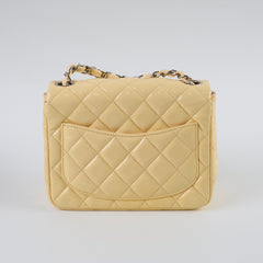 Chanel Mini Square Bag Patent Yellow