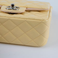 Chanel Mini Square Bag Patent Yellow