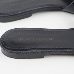 Saint Laurent Tribute Sandals Deep Ocean Size 37.5