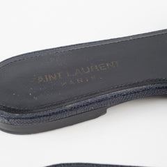 Saint Laurent Tribute Sandals Deep Ocean Size 37.5