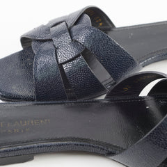 Saint Laurent Tribute Sandals Deep Ocean Size 37.5