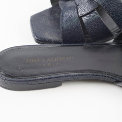 Saint Laurent Tribute Sandals Deep Ocean Size 37.5