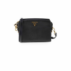 Prada Saffiano Leather Crossbody Bag Black