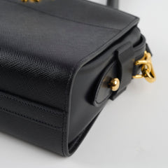 Prada Saffiano Leather Crossbody Bag Black
