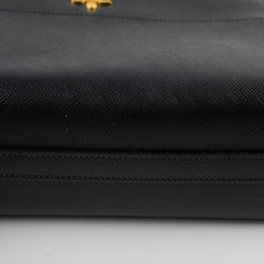 Prada Saffiano Leather Crossbody Bag Black