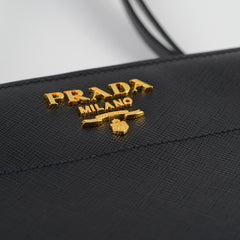 Prada Saffiano Leather Crossbody Bag Black