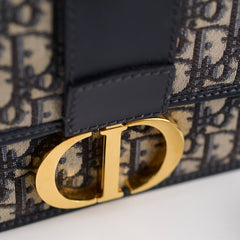 Christian Dior Montaigne 30 Navy Oblique