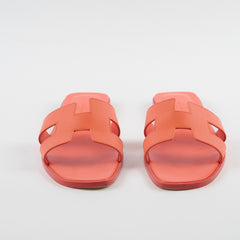 Hermes Oran Sandal Epsom Orange Size 39.5
