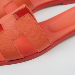 Hermes Oran Sandal Epsom Orange Size 39.5