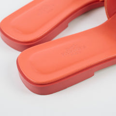 Hermes Oran Sandal Epsom Orange Size 39.5