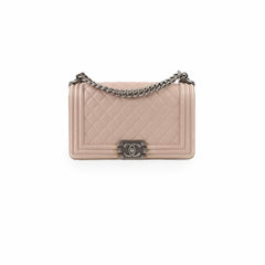 Chanel Boy Old Medium Lambskin Light Pink