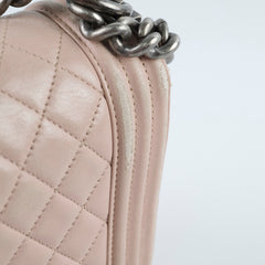 Chanel Boy Old Medium Lambskin Light Pink