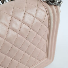 Chanel Boy Old Medium Lambskin Light Pink