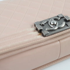 Chanel Boy Old Medium Lambskin Light Pink