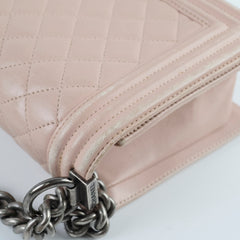 Chanel Boy Old Medium Lambskin Light Pink