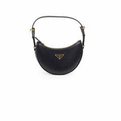 Prada Arqué Leather Shoulder Bag Small Black