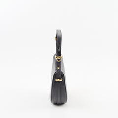 Prada Arqué Leather Shoulder Bag Small Black