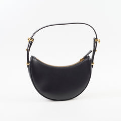 Prada Arqué Leather Shoulder Bag Small Black