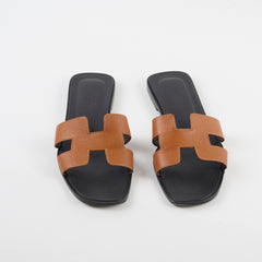 Hermes Oran Sandals Epsom Naturel Size 39.5