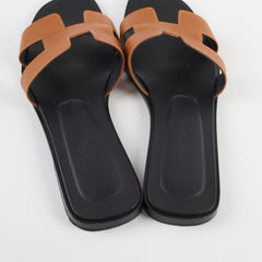 Hermes Oran Sandals Epsom Naturel Size 39.5