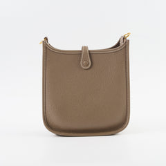 Hermes Mini Evelyn Clemence Etoupe - B Stamp
