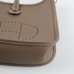 Hermes Mini Evelyn Clemence Etoupe - B Stamp