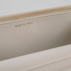 Chanel Caviar Wallet On Chain WOC White/Cream Microchip