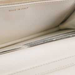 Chanel Caviar Wallet On Chain WOC White/Cream Microchip