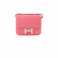 Hermes Mini Constance 18 Rose Azalee Evercolour C Satmp