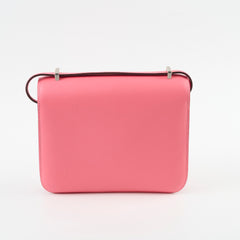 Hermes Mini Constance 18 Rose Azalee Evercolour C Satmp