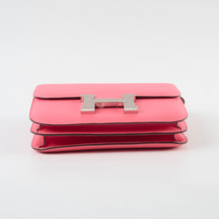 Hermes Mini Constance 18 Rose Azalee Evercolour C Satmp