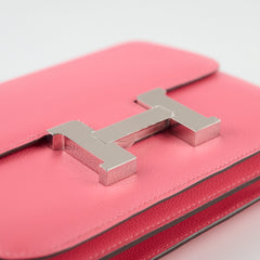 Hermes Mini Constance 18 Rose Azalee Evercolour C Satmp