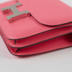 Hermes Mini Constance 18 Rose Azalee Evercolour C Satmp
