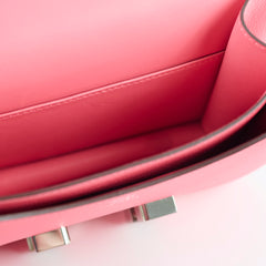 Hermes Mini Constance 18 Rose Azalee Evercolour C Satmp