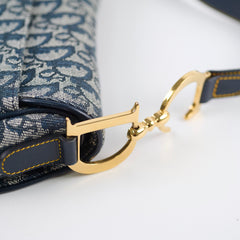 Christian Dior Vintage Saddle Bag Navy
