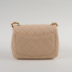 Chanel Pearl Crush Mini Square Classic Flap Beige