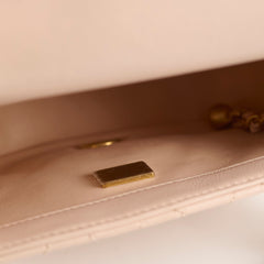 Chanel Pearl Crush Mini Square Classic Flap Beige