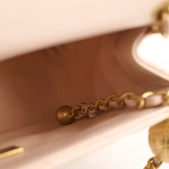 Chanel Pearl Crush Mini Square Classic Flap Beige