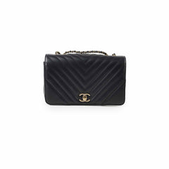Chanel Small Statement Flap Chevron Black