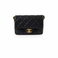 Chanel 22A Mini Flap bag with Gold Coins Double Chain Strap (microchip)