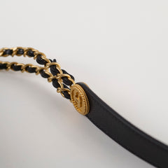 Chanel 22A Mini Flap bag with Gold Coins Double Chain Strap (microchip)