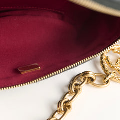 Chanel Lambskin Gold Chain Crossbody Bag Black Microchip