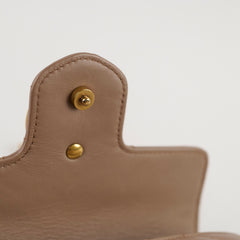 Gucci GG Supermini Marmont Matelasse Beige / Dusty Pink