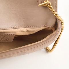 Gucci GG Supermini Marmont Matelasse Beige / Dusty Pink